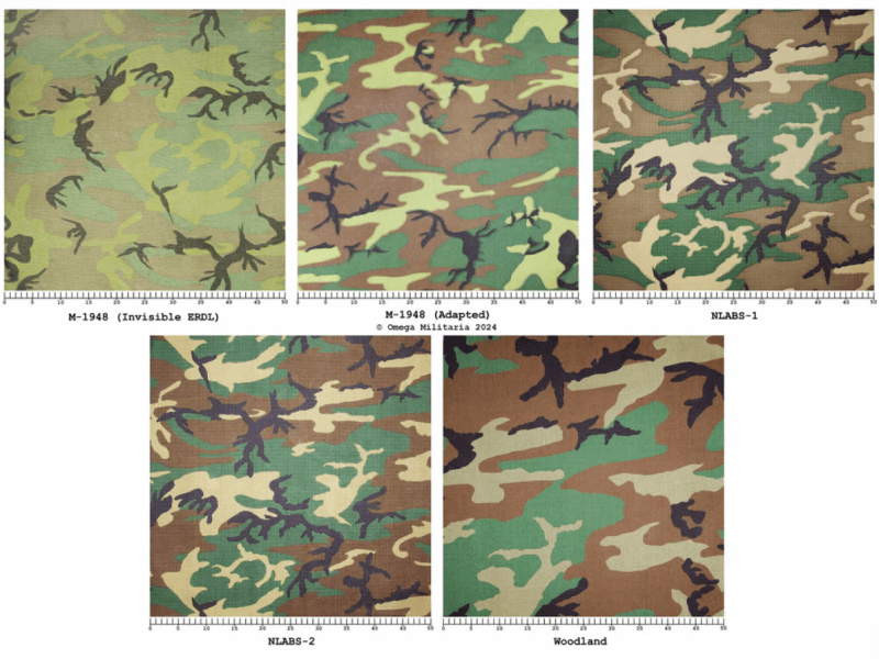 US ERDL & Woodland Camouflage Patterns&nbsp;1948-1981