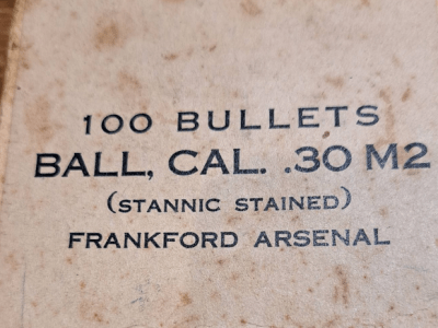 Frankford Arsenal M2 Stannic Stained .30 Cal&nbsp;Bullets