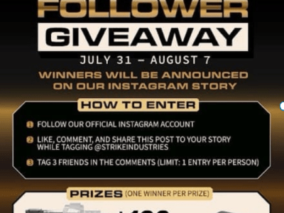 Strike Industries – 330K Giveaway on&nbsp;Instagram
